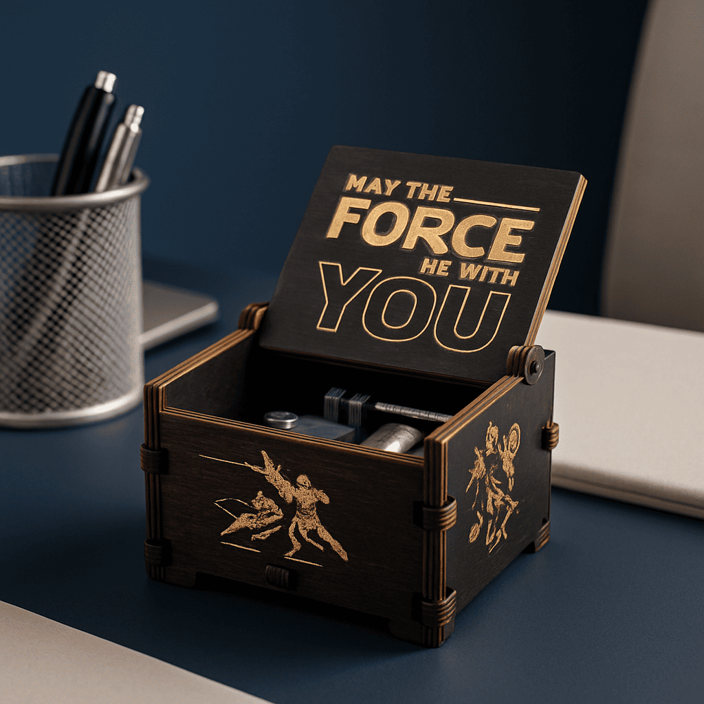 Caja de Música de Madera Negra