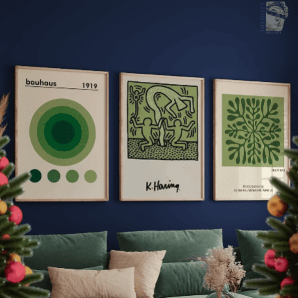 Set de Arte Moderno Verde – Inspiración Matisse y Bauhaus
