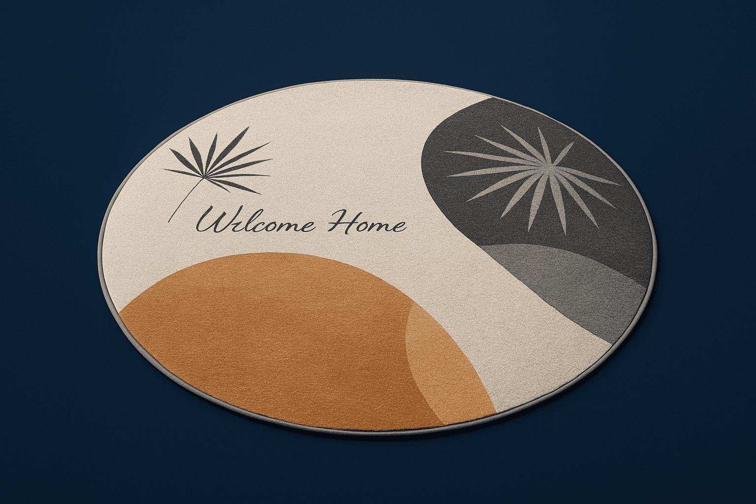 Alfombra Redonda Moderna Minimalista VIKAMA para Hogar y Oficina