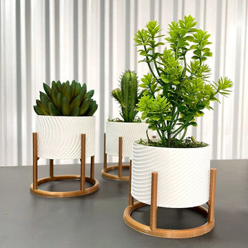 Trio de Macetas Cachepot Decorativas