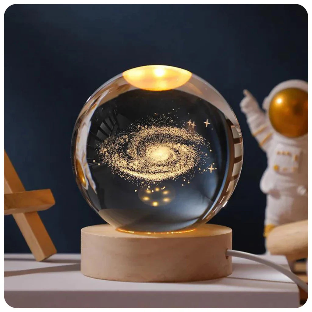 Lámpara de Cristal de Sistema Solar para Mesa
