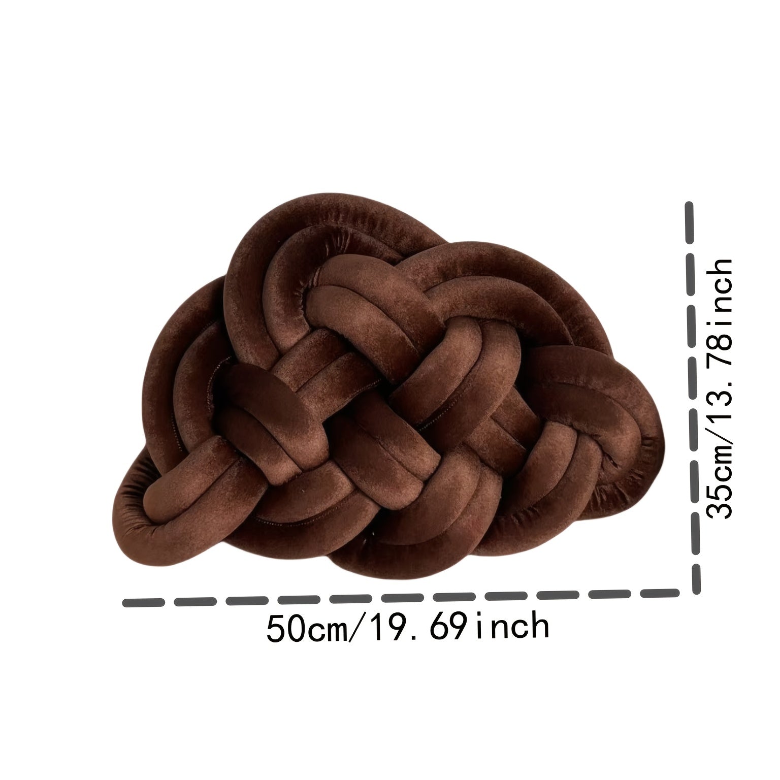 1pc YLBKIKR Hand-Knotted Plush Knot - Brown/Beige Celtic Knot Pillow, Soft Short-Hair Luxury -like Decorative ccent for Sofa Bed Chair, -Season Hand-Tied Corduroy-Like Pillow (No Fillers, Hand Wash Only), Cushions, Throw Pill