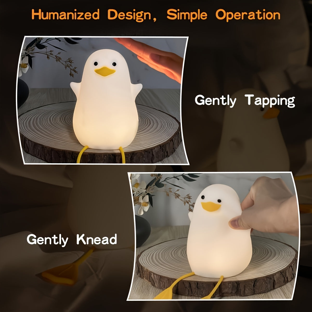 Lámpara Infantil Recargable Pato