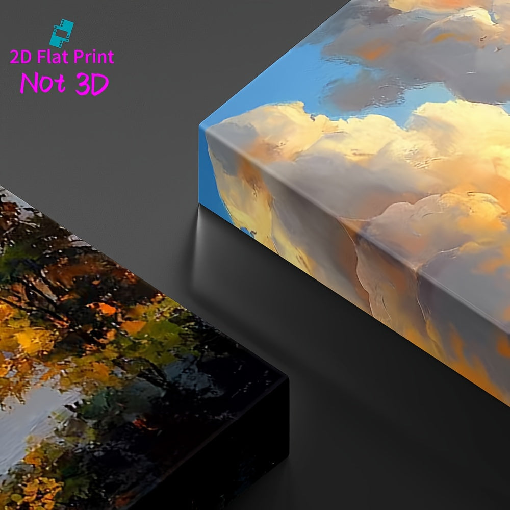 2D Flat, Hot Air Balloons Flying Over A City At Sunset Large Wooden Framed Wall Art Home Decor Canvas Painting- for Bedroom, Bathroom, Living Room, Office, Kitchen, Holiday Gift- 1pc, Office Decor, Home Decoration, Cityscape