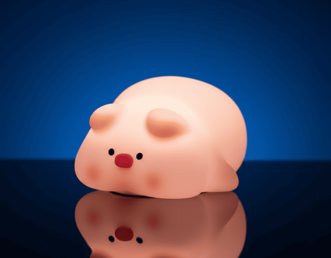 Lámpara Infantil Recargable Cerdito